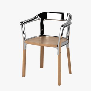 magis steelwood chair 3d max