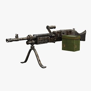 Used M240 Machine Gun 3D