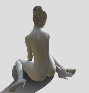 3D model woman printable miniature