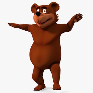 3D model Funny Brown Bear Rigged