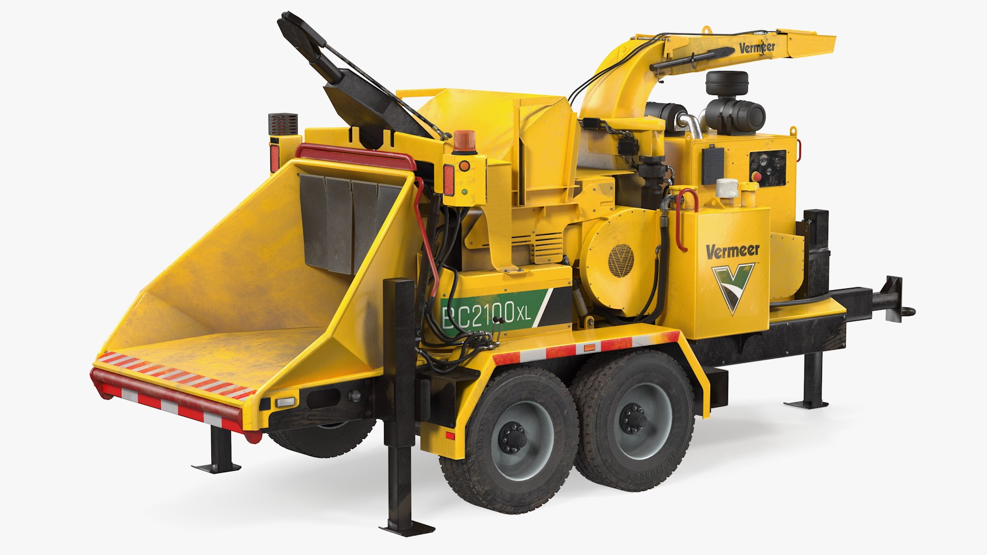 Vermeer BC2100XL Towed Wood Chipper Dirty 3D model preview