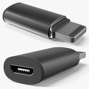 Magnetic Lightning Charging Adapter Graphite