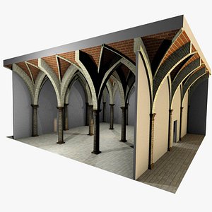 Vaulting 4_5 - Renaissance, 750cm spaced, with thick arches and thick curbs