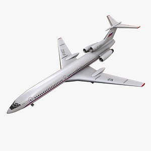 Tupolev Tu-154 Russia With LODs 3D model