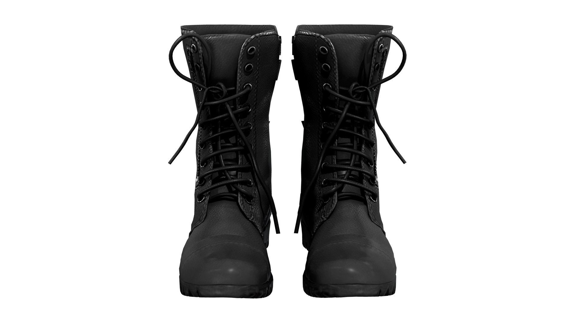 3D Mens Mid Calf Combat Boots Model TurboSquid 1838662