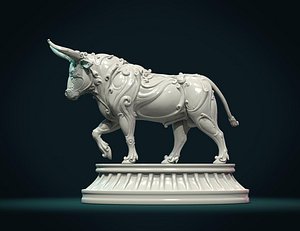 3D bull sculpture