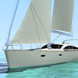 sailing yacht 3d model