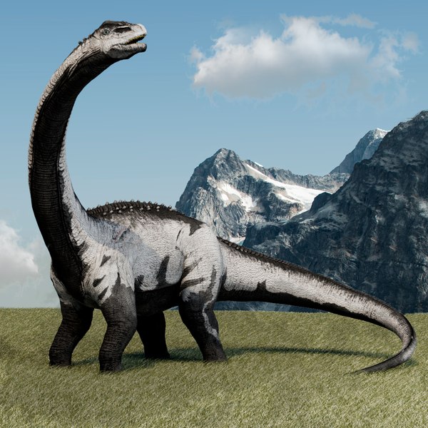 brontosaurus rigged model