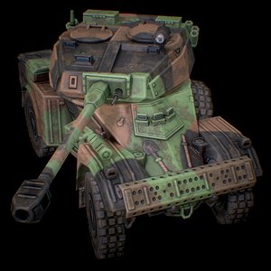 3D PANHARD AML-90 FRANCE CAMO