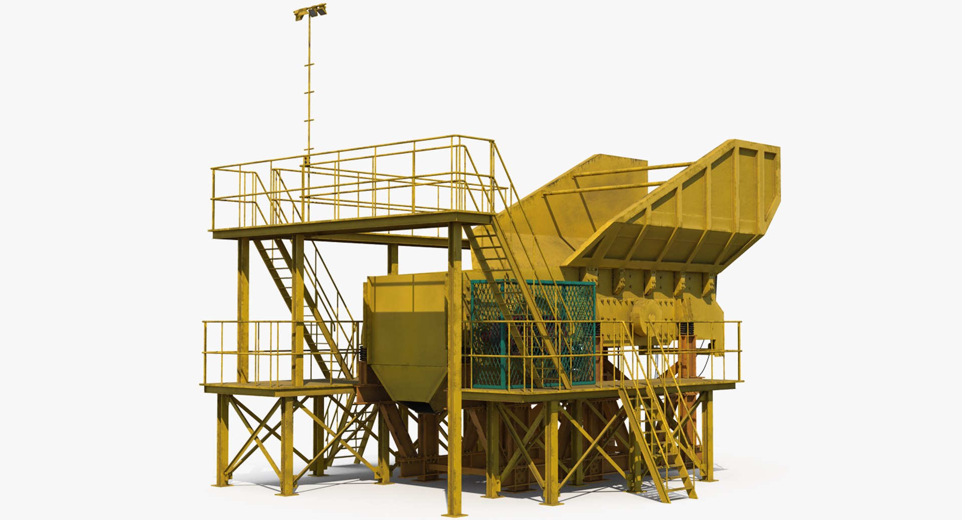 Rock Crusher Machine 3D model preview