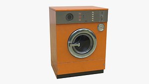 3D Vintage Laundromat Washing Machine