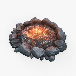 3D Camping bonfire