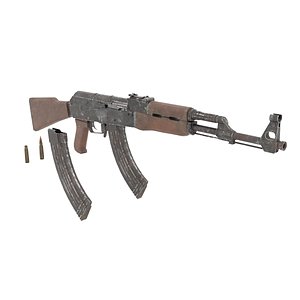 AK-47 Realistic Game ready 3D