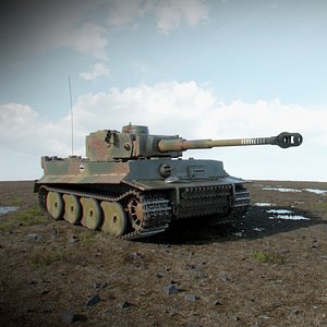 3D model Tiger Tank Scene
