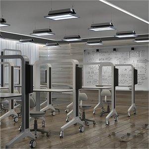 3D Scientific Laboratory Classroom model