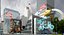3D sci fi city metropolis