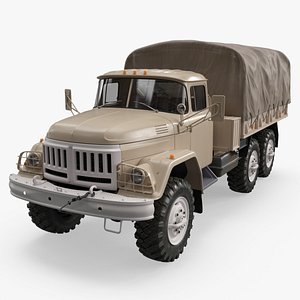 Field Supply Truck with Canvas Cargo Compartment