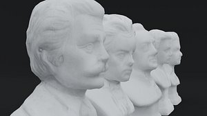 3D model Set of 5 Busts of german Composers and Poets