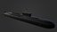 borei submarine alexander 3D model