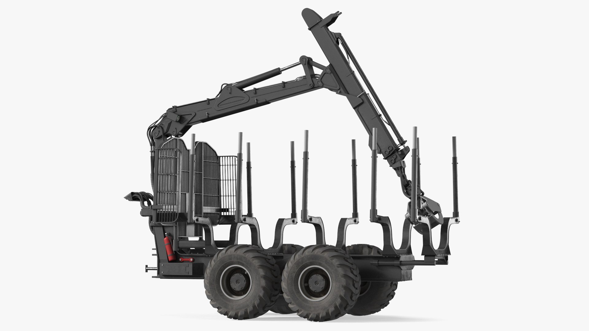 Log Loader Trailer Dirty 3D model preview