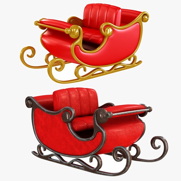 Santa Sleigh Collection model - TurboSquid 2001627