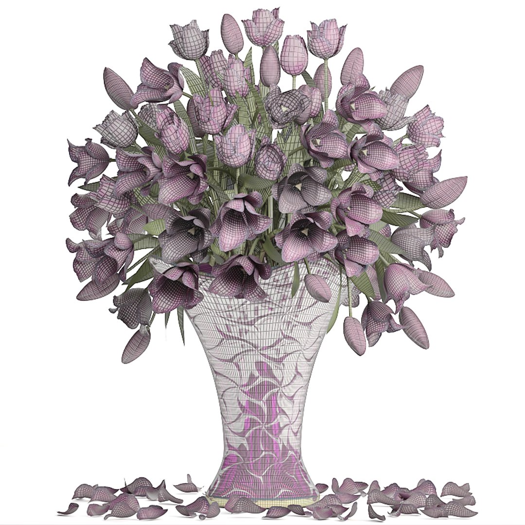 Bouquet Tulips 3D Model - TurboSquid 1280615