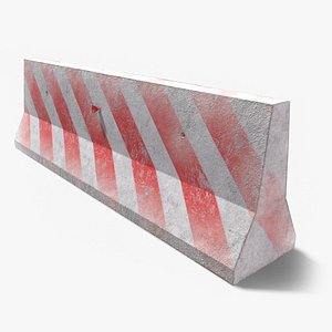 3D Concrete Barrier PBR model