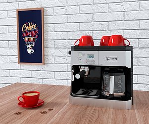 3D coffee machine delonghi bco430