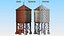 3D Vintage Water Tower Structure