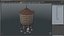 3D Vintage Water Tower Structure