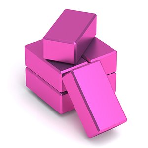 Yoga Blocks Pink 3D model