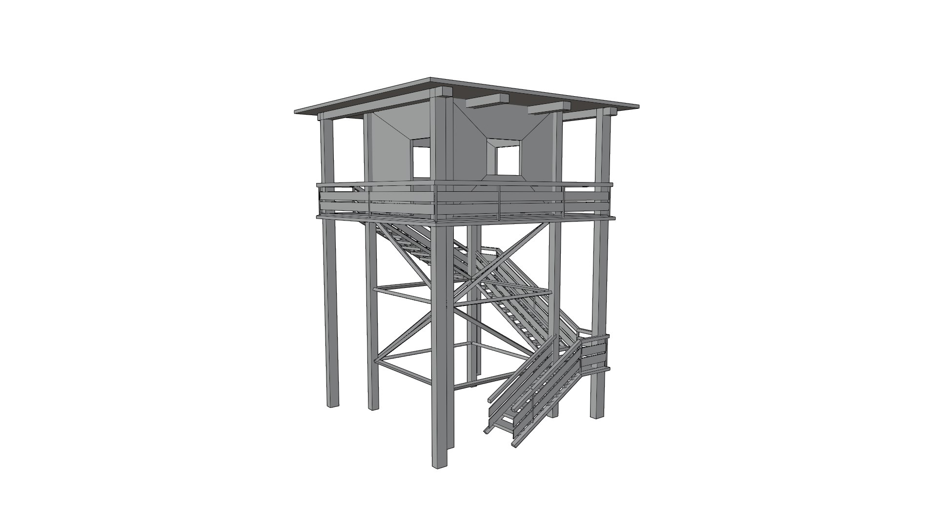 Watch Tower 3D Model - TurboSquid 2122248