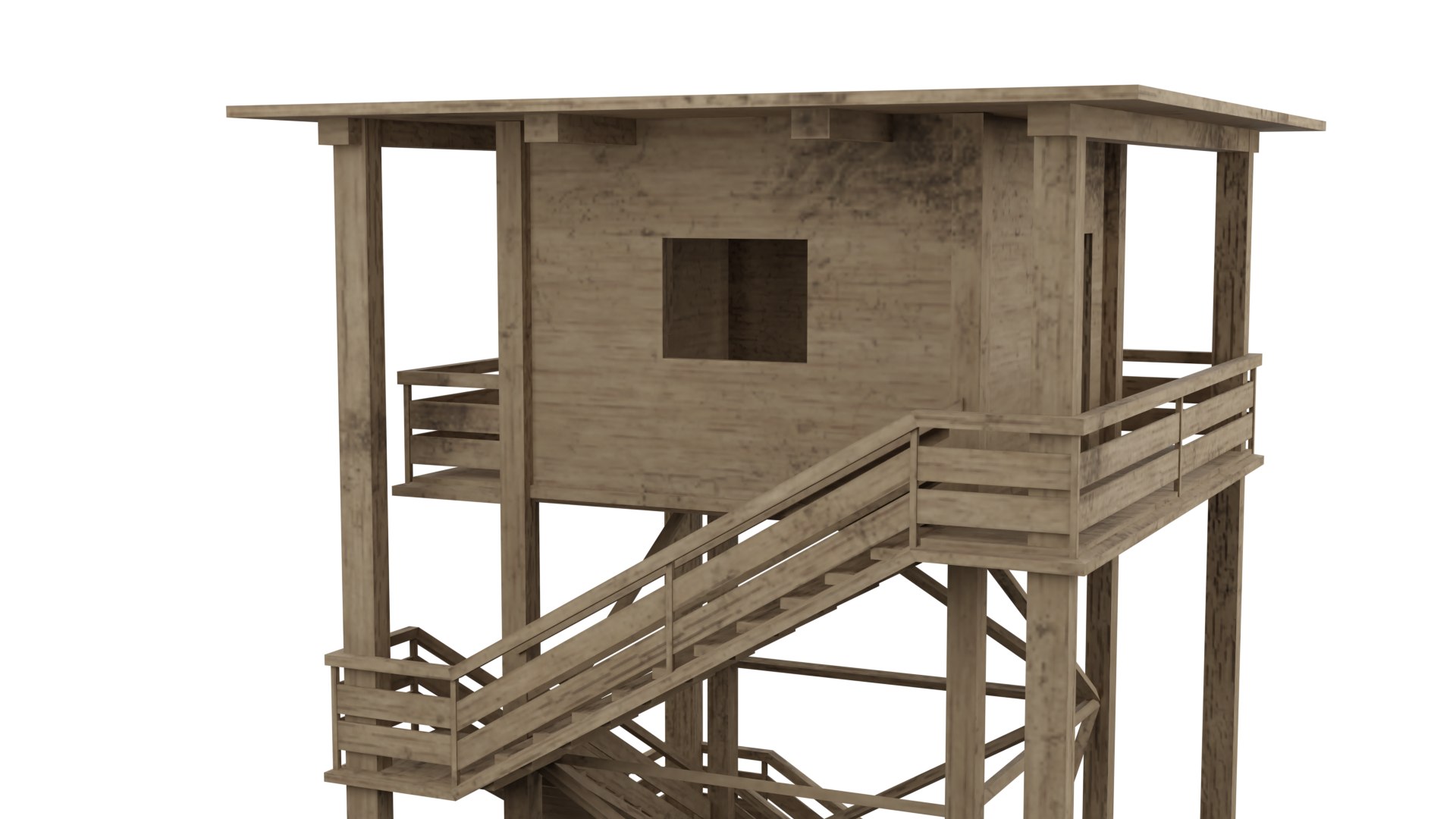Watch Tower 3D Model - TurboSquid 2122248