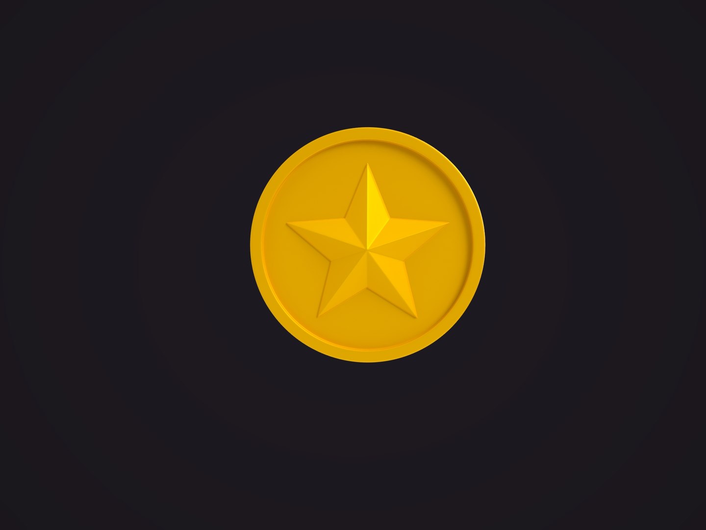 3D Gold Star Coin - TurboSquid 2556151