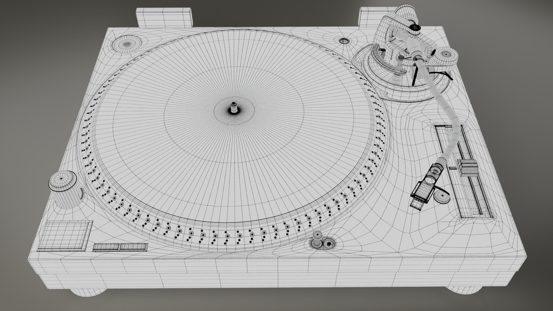 3D Professional DJ Turntable Technics SL1200 High Poly UDIM ...