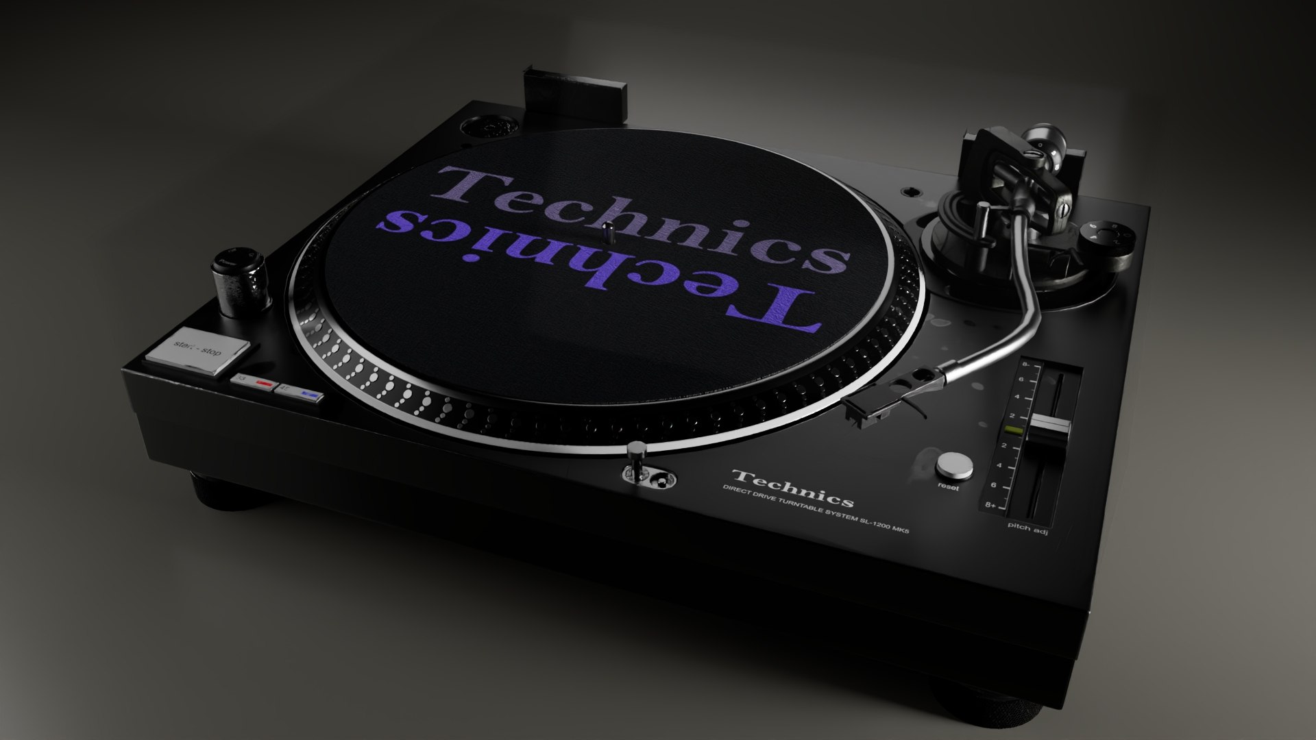 3D Professional DJ Turntable Technics SL1200 High Poly UDIM ...