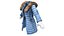 Fur Padded Winter Coat With Mittens