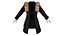 Fur Padded Winter Coat With Mittens