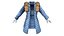 Fur Padded Winter Coat With Mittens