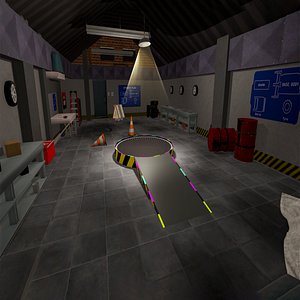 Low Poly Battlebot Garage