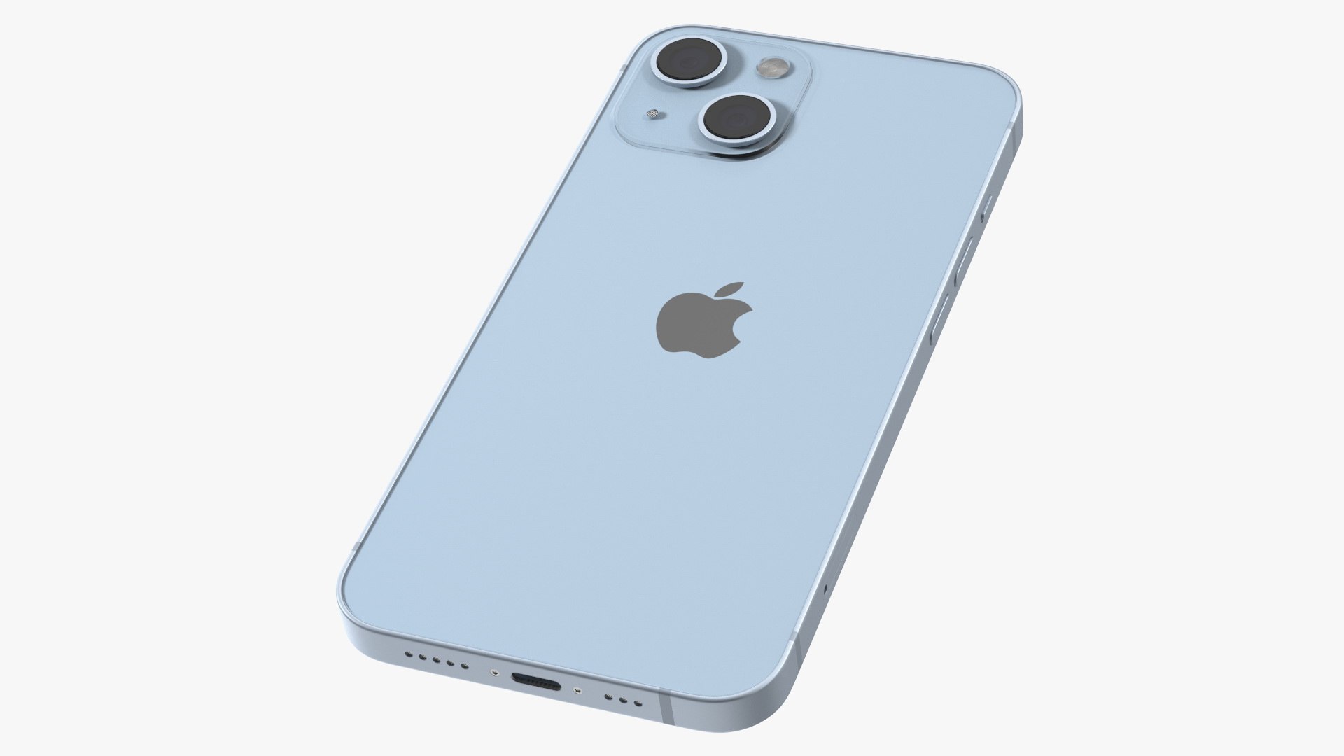 Apple iPhone 14 Blue 3D model preview
