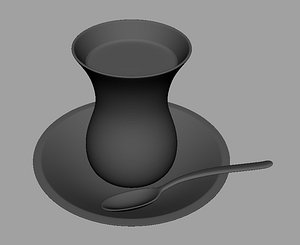 tea glass and spoon