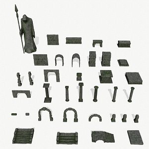 ruin set 3D model