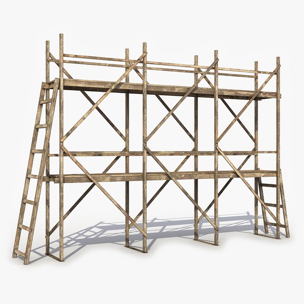 3D old scaffolding model