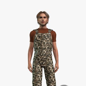 3D model Realistic Farmer Man 3D Character