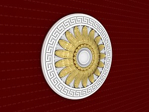3D rosette decorative molding model