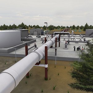 3d model pipeline pipe