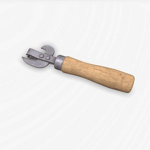 Vintage Can Opener Low-poly PBR 3D model