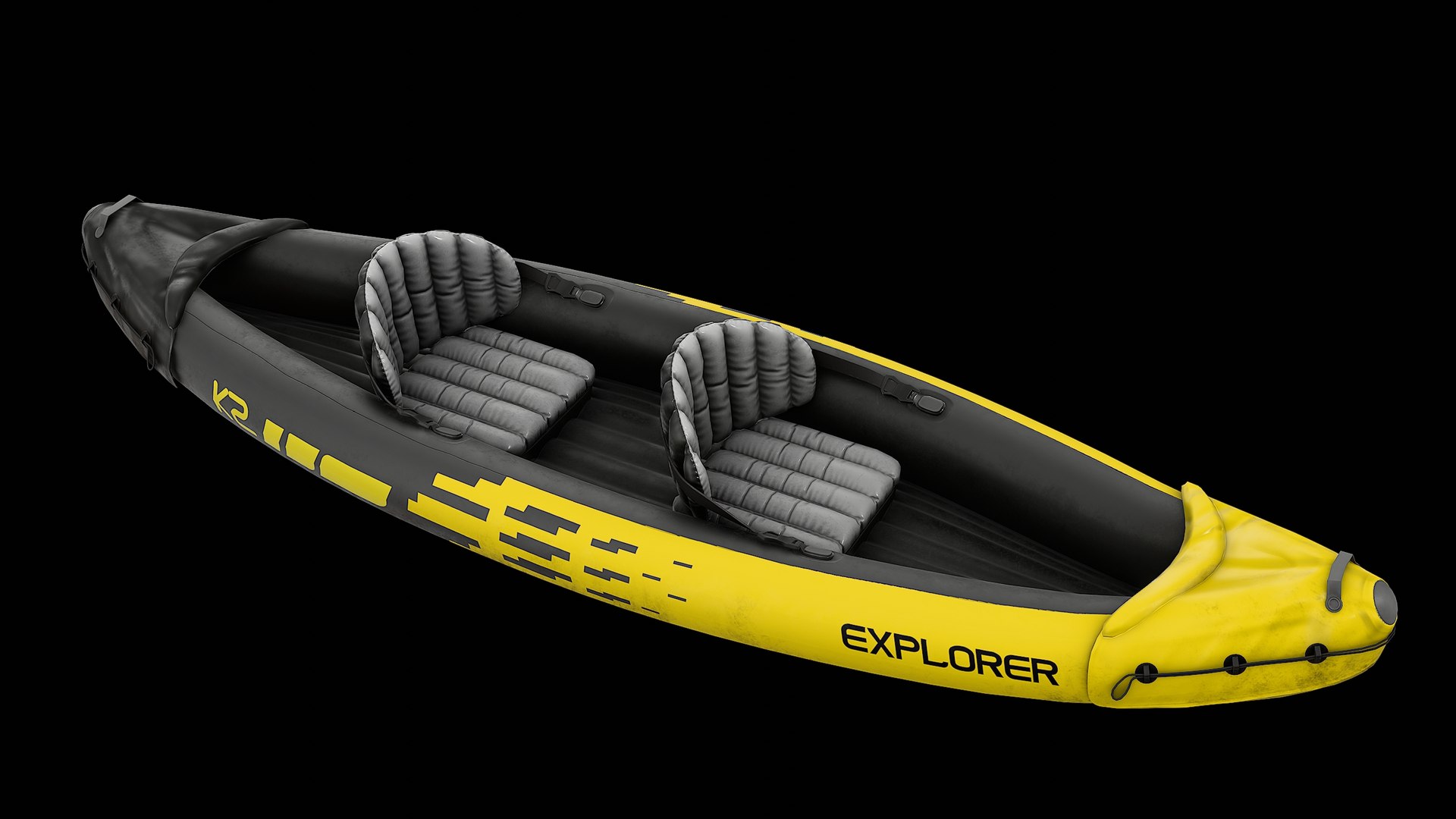 3D INTEX Explorer K2 Inflatable Kayak - TurboSquid 2325444