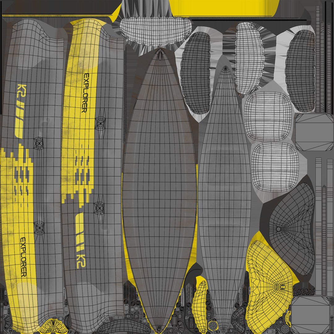 3D INTEX Explorer K2 Inflatable Kayak - TurboSquid 2325444